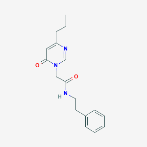 molecular formula C17H21N3O2 B2962085 2-(6-oxo-4-propylpyrimidin-1(6H)-yl)-N-phenethylacetamide CAS No. 1171764-78-5