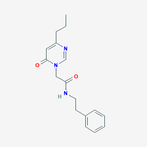 molecular formula C17H21N3O2 B2962085 2-(6-氧代-4-丙基嘧啶-1(6H)-基)-N-苯乙酰乙酰胺 CAS No. 1171764-78-5