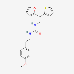 molecular formula C20H22N2O3S B2962103 3-[2-(呋喃-2-基)-2-(噻吩-2-基)乙基]-1-[2-(4-甲氧基苯基)乙基]脲 CAS No. 2097883-34-4