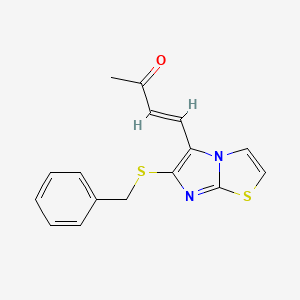 (E)-4-(6-benzylsulfanylimidazo[2,1-b][1,3]thiazol-5-yl)but-3-en-2-one