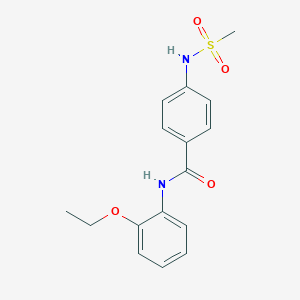 molecular formula C16H18N2O4S B296211 N-(2-ethoxyphenyl)-4-[(methylsulfonyl)amino]benzamide 