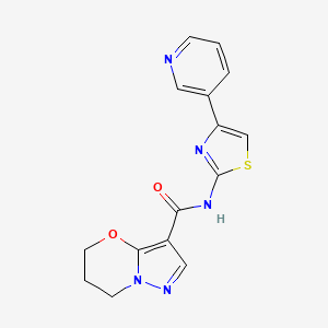 N-(4-(pyridin-3-yl)thiazol-2-yl)-6,7-dihydro-5H-pyrazolo[5,1-b][1,3]oxazine-3-carboxamide