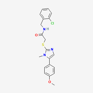 N-(2-chlorobenzyl)-2-((5-(4-methoxyphenyl)-1-methyl-1H-imidazol-2-yl)thio)acetamide