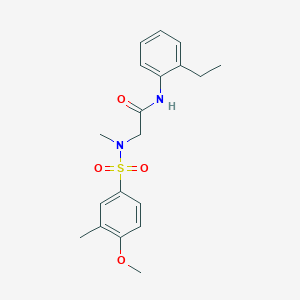 molecular formula C19H24N2O4S B296212 N-(2-ethylphenyl)-2-[[(4-methoxy-3-methylphenyl)sulfonyl](methyl)amino]acetamide 