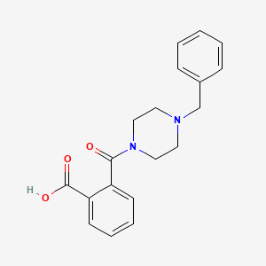 molecular formula C19H20N2O3 B2962121 2-[(4-Benzyl-1-piperazinyl)carbonyl]benzoic acid CAS No. 327106-95-6