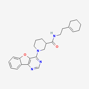 N-(1,3-benzodioxol-5-ylmethyl)-1-(3-cyano-6-methoxyquinolin-4-yl)piperidine-4-carboxamide