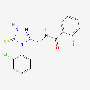 N-((4-(2-chlorophenyl)-5-thioxo-4,5-dihydro-1H-1,2,4-triazol-3-yl)methyl)-2-fluorobenzamide