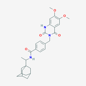 N-[1-(1-adamantyl)ethyl]-4-[(6,7-dimethoxy-2,4-dioxo-1,4-dihydroquinazolin-3(2H)-yl)methyl]benzamide