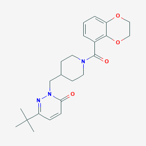 6-Tert-butyl-2-{[1-(2,3-dihydro-1,4-benzodioxine-5-carbonyl)piperidin-4-yl]methyl}-2,3-dihydropyridazin-3-one