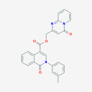 molecular formula C26H19N3O4 B2962154 (4-oxo-4H-pyrido[1,2-a]pyrimidin-2-yl)methyl 1-oxo-2-(m-tolyl)-1,2-dihydroisoquinoline-4-carboxylate CAS No. 1226436-40-3