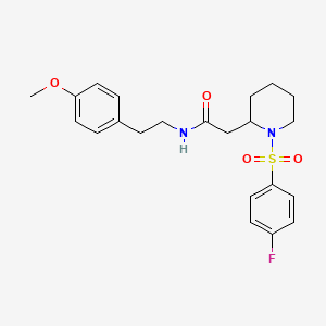 2-(1-((4-fluorophenyl)sulfonyl)piperidin-2-yl)-N-(4-methoxyphenethyl)acetamide