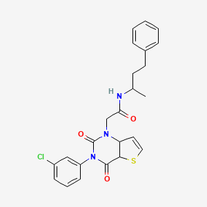 2-[3-(3-chlorophenyl)-2,4-dioxo-1H,2H,3H,4H-thieno[3,2-d]pyrimidin-1-yl]-N-(4-phenylbutan-2-yl)acetamide