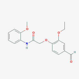 molecular formula C18H19NO5 B2962175 2-(2-乙氧基-4-甲酰苯氧基)-N-(2-甲氧基苯基)乙酰胺 CAS No. 247592-83-2