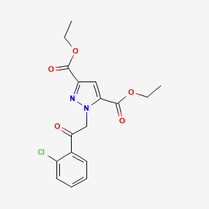 molecular formula C17H17ClN2O5 B2962177 1-[2-(2-氯苯基)-2-氧代乙基]-1H-吡唑-3,5-二羧酸二乙酯 CAS No. 1993059-03-2