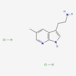 molecular formula C10H15Cl2N3 B2962178 2-(5-Methyl-1H-pyrrolo[2,3-b]pyridin-3-yl)ethanamine dihydrochloride CAS No. 2089258-43-3