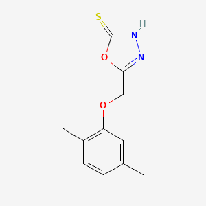 molecular formula C11H12N2O2S B2962185 5-(2,5-Dimethylphenoxymethyl)-1,3,4-oxadiazole-2-thiol CAS No. 141333-82-6