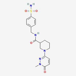 1-(1-methyl-6-oxo-1,6-dihydropyridazin-3-yl)-N-(4-sulfamoylbenzyl)piperidine-3-carboxamide