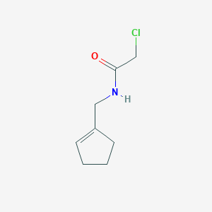 molecular formula C8H12ClNO B2962195 2-Chloro-N-(cyclopenten-1-ylmethyl)acetamide CAS No. 2144736-52-5