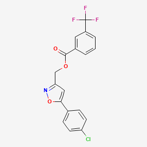 [5-(4-Chlorophenyl)-3-isoxazolyl]methyl 3-(trifluoromethyl)benzenecarboxylate