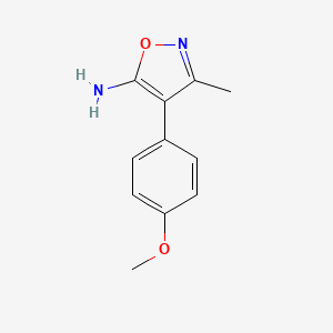 molecular formula C11H12N2O2 B2962208 4-(4-Methoxyphenyl)-3-methylisoxazol-5-amine CAS No. 166964-11-0; 902835-79-4