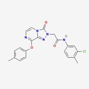 molecular formula C21H18ClN5O3 B2962214 ethyl 2-(9-ethoxy-3-oxo-2,3-dihydro-1,4-benzoxazepin-4(5H)-yl)benzoate CAS No. 1251707-04-6