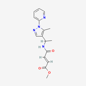 Methyl (E)-4-[1-(5-methyl-1-pyridin-2-ylpyrazol-4-yl)ethylamino]-4-oxobut-2-enoate