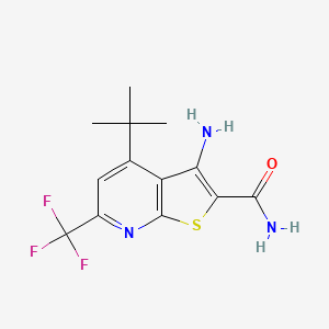3-Amino-4-tert-butyl-6-(trifluoromethyl)thieno[2,3-b]pyridine-2-carboxamide