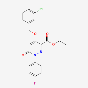 Ethyl 4-((3-chlorobenzyl)oxy)-1-(4-fluorophenyl)-6-oxo-1,6-dihydropyridazine-3-carboxylate