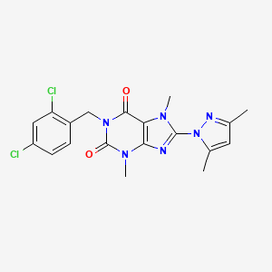 1-(2,4-dichlorobenzyl)-8-(3,5-dimethyl-1H-pyrazol-1-yl)-3,7-dimethyl-1H-purine-2,6(3H,7H)-dione