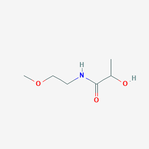molecular formula C6H13NO3 B2962239 2-hydroxy-N-(2-methoxyethyl)propanamide CAS No. 855634-55-8