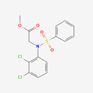 molecular formula C15H13Cl2NO4S B2962241 Methyl N-(2,3-dichlorophenyl)-N-(phenylsulfonyl)glycinate CAS No. 331750-05-1