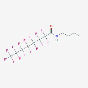 molecular formula C12H10F15NO B2962246 N-丁基-2,2,3,3,4,4,5,5,6,6,7,7,8,8,8-十五氟辛酸酰胺 CAS No. 37696-83-6