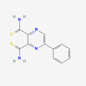 molecular formula C12H10N4S2 B2962255 5-Phenylpyrazine-2,3-dithiocarboxamide CAS No. 1781864-38-7