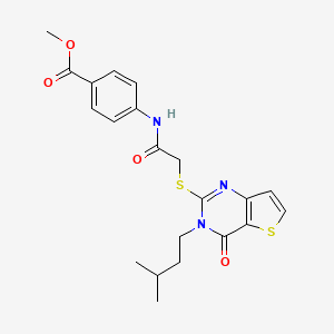 Methyl 4-[({[3-(3-methylbutyl)-4-oxo-3,4-dihydrothieno[3,2-d]pyrimidin-2-yl]sulfanyl}acetyl)amino]benzoate