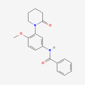 molecular formula C19H20N2O3 B2962257 N-(4-methoxy-3-(2-oxopiperidin-1-yl)phenyl)benzamide CAS No. 941979-79-9