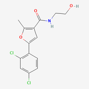 5-(2,4-dichlorophenyl)-N-(2-hydroxyethyl)-2-methylfuran-3-carboxamide