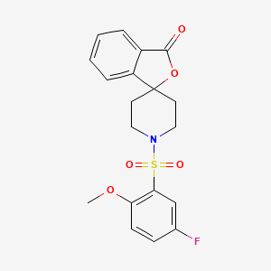 1'-((5-fluoro-2-methoxyphenyl)sulfonyl)-3H-spiro[isobenzofuran-1,4'-piperidin]-3-one