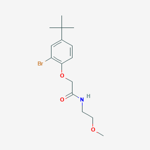 molecular formula C15H22BrNO3 B296227 2-(2-bromo-4-tert-butylphenoxy)-N-(2-methoxyethyl)acetamide 