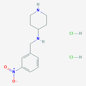 molecular formula C12H19Cl2N3O2 B2962272 N-(3-Nitrobenzyl)piperidine-4-amine dihydrochloride CAS No. 1233955-00-4