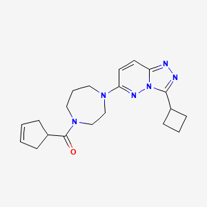 [4-(3-Cyclobutyl-[1,2,4]triazolo[4,3-b]pyridazin-6-yl)-1,4-diazepan-1-yl]-cyclopent-3-en-1-ylmethanone