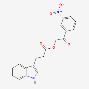 B2962284 2-(3-nitrophenyl)-2-oxoethyl 3-(1H-indol-3-yl)propanoate CAS No. 885886-38-4
