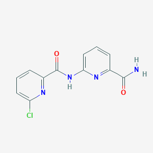 molecular formula C12H9ClN4O2 B2962289 6-[(6-Chloropyridine-2-carbonyl)amino]pyridine-2-carboxamide CAS No. 2305514-81-0
