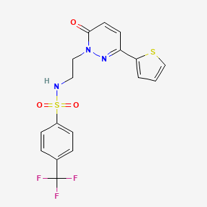 N-(2-(6-oxo-3-(thiophen-2-yl)pyridazin-1(6H)-yl)ethyl)-4-(trifluoromethyl)benzenesulfonamide