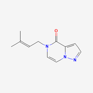 molecular formula C11H13N3O B2962297 5-(3-Methylbut-2-enyl)pyrazolo[1,5-a]pyrazin-4-one CAS No. 2379946-34-4