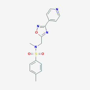molecular formula C16H16N4O3S B296230 N,4-dimethyl-N-{[3-(4-pyridinyl)-1,2,4-oxadiazol-5-yl]methyl}benzenesulfonamide 