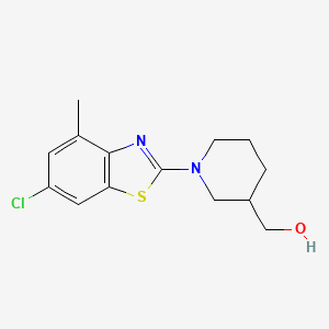 molecular formula C14H17ClN2OS B2962304 [1-(6-Chloro-4-methyl-1,3-benzothiazol-2-yl)piperidin-3-yl]methanol CAS No. 2415521-23-0