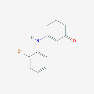 molecular formula C12H12BrNO B2962312 2-环己烯-1-酮，3-[(2-溴苯基)氨基]- CAS No. 68890-19-7