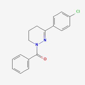 molecular formula C17H15ClN2O B2962314 [3-(4-chlorophenyl)-5,6-dihydro-1(4H)-pyridazinyl](phenyl)methanone CAS No. 159799-39-0