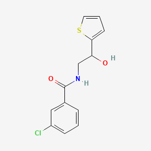 molecular formula C13H12ClNO2S B2962322 3-氯-N-(2-羟基-2-(噻吩-2-基)乙基)苯甲酰胺 CAS No. 1267657-42-0