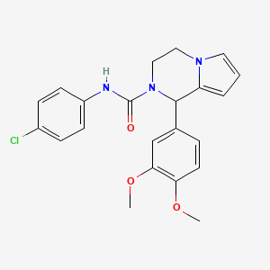 molecular formula C22H22ClN3O3 B2962332 N-(4-氯苯基)-1-(3,4-二甲氧基苯基)-3,4-二氢吡咯并[1,2-a]吡嗪-2(1H)-甲酰胺 CAS No. 900002-63-3